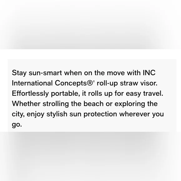 INC International Concepts Two-Tone Straw Visor - Natural, Tan - Picture 8 of 12